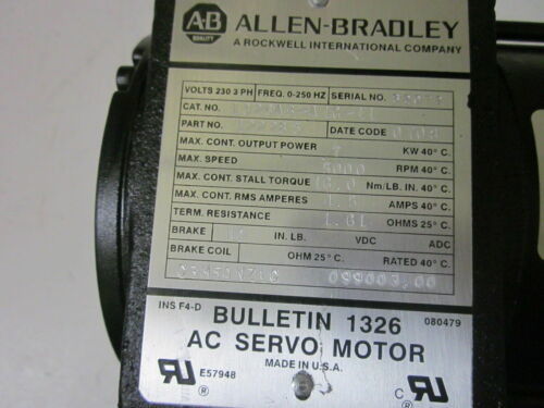 AB 1326AB-A1G-11 SERV MTR 16-IN-LB 5K-RPM STD INCH per applicazioni industriali