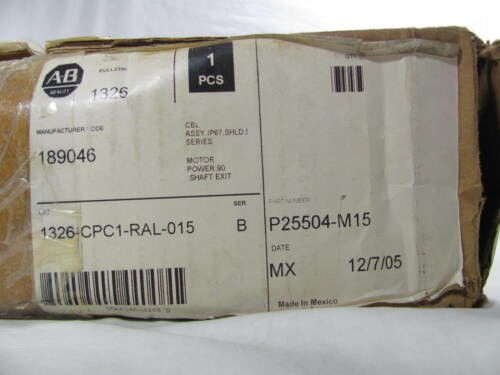 AB 1326-CPC1-RAL-015 Cavi per servomotori CA 460V