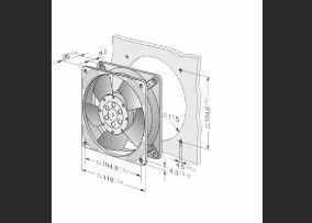 Ebmpapst 4656 Z Alta resistenza AC tensione nominale Ventilatore centrifuga industriale