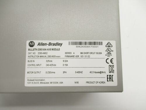 ALLEN-BRADLEY 2093-AM02 Kinetix 2000 Modulo dell'asse