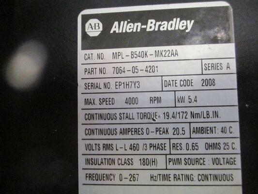 ALLEN-BRADLEY MPL-B540K-MJ22AA MPL-serie MPL 480V AC servomotore rotativo