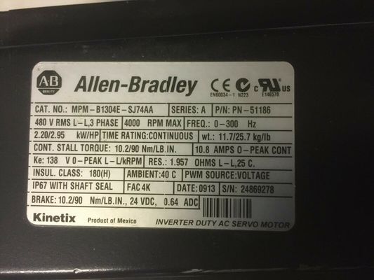 ALLEN-BRADLEY MPL-B1304E-SJ74AA MP-serie MPM 480V AC servomotore rotativo