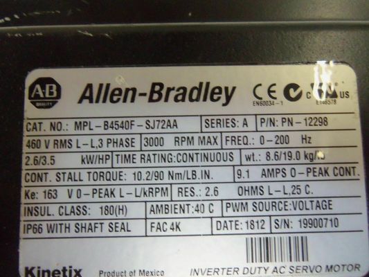 ALLEN-BRADLEY MPL-B4540F-SJ2AA MPL-serie MPL 480V AC servomotore rotativo