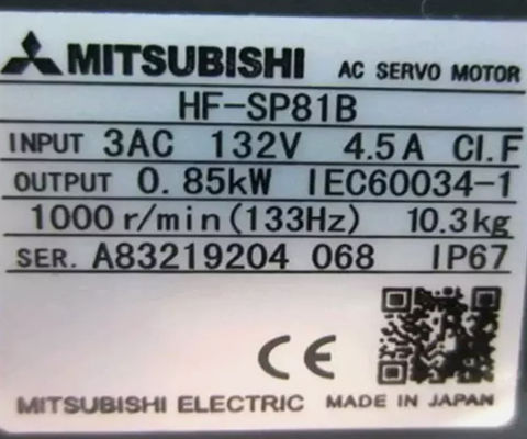 Servomotore industriale Mitsubishi HF-SP81B per applicazioni di media capacità