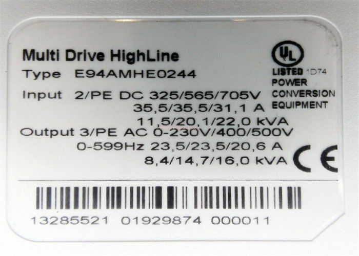 Il SERVO variabile dell'invertitore di frequenza di Lenze E94AMHE0244 DETERMINA 9400 SERIE 325/565/705 di dc di V 11.5-22 chilovolt