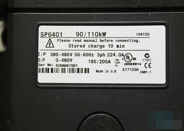 Azionamento dell'invertitore 0-480V 180-205A di Unidrive SP6401 90kw/110kW di tecniche di controllo di Nidec servo