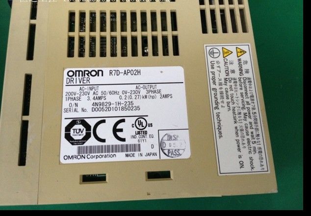 Supporto del telaio del carico 200 W del rifornimento 1.6A 200V di CA 200VAC di OMRON R7D-BP02HH Servo