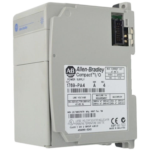 L'AB 1769-PA4 120/220 DI VCA HA PRODOTTO 18 WATT L'ALIMENTAZIONE ELETTRICA DI 25 AMP 170-265 VCA DI INPUT