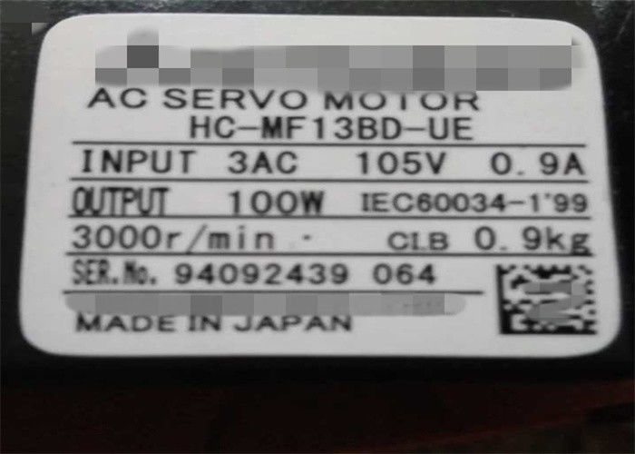 Mitsubishi 100W va in automobile il servomotore elettrico di CA di HC-MF13BD-UE NUOVO in azione