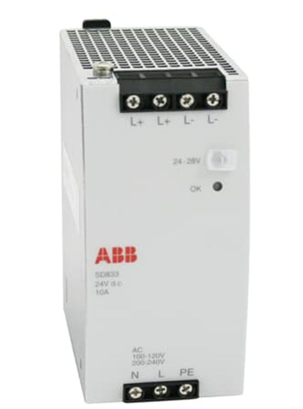 ABB SD833 3BSC610066R1 Fornitura di alimentazione Input AC100-120/200-240 V Selezione automatica Input Output DC 24 V 10A