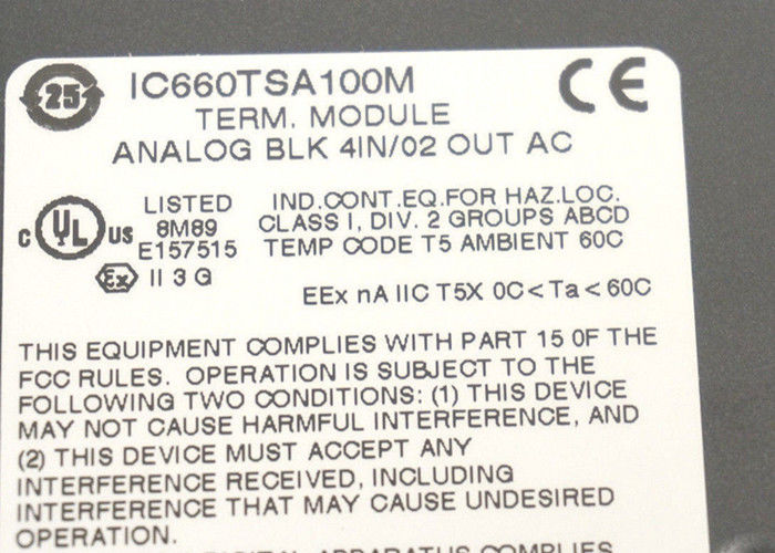 L'assemblaggio terminale GE Fanuc IC660TSA100 è l'assemblaggio terminale per un blocco I/O.