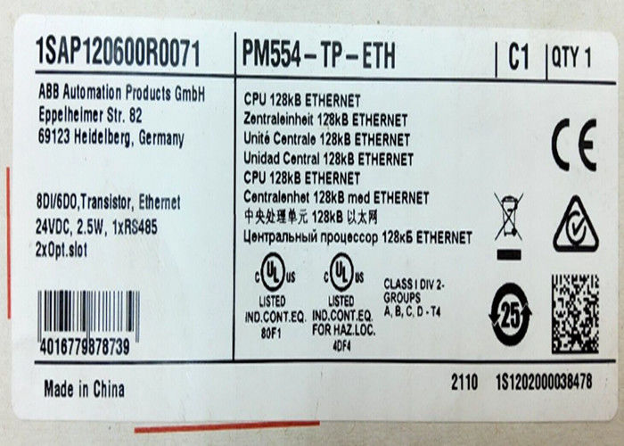 ABB PM554-TP-ETH 1SAP120600R0071 AC500 Prog. Controller logico 128kB 8DI/6DO-T ETH 24VDC