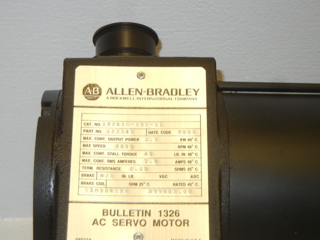 AB 1326AB-A3E-11SERV MTR 48-IN-LB 3K-RPM STD INCH Limit Switch con tensione nominale di 115V DC