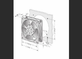 Ebmpapst 4656 Z Alta resistenza AC tensione nominale Ventilatore centrifuga industriale
