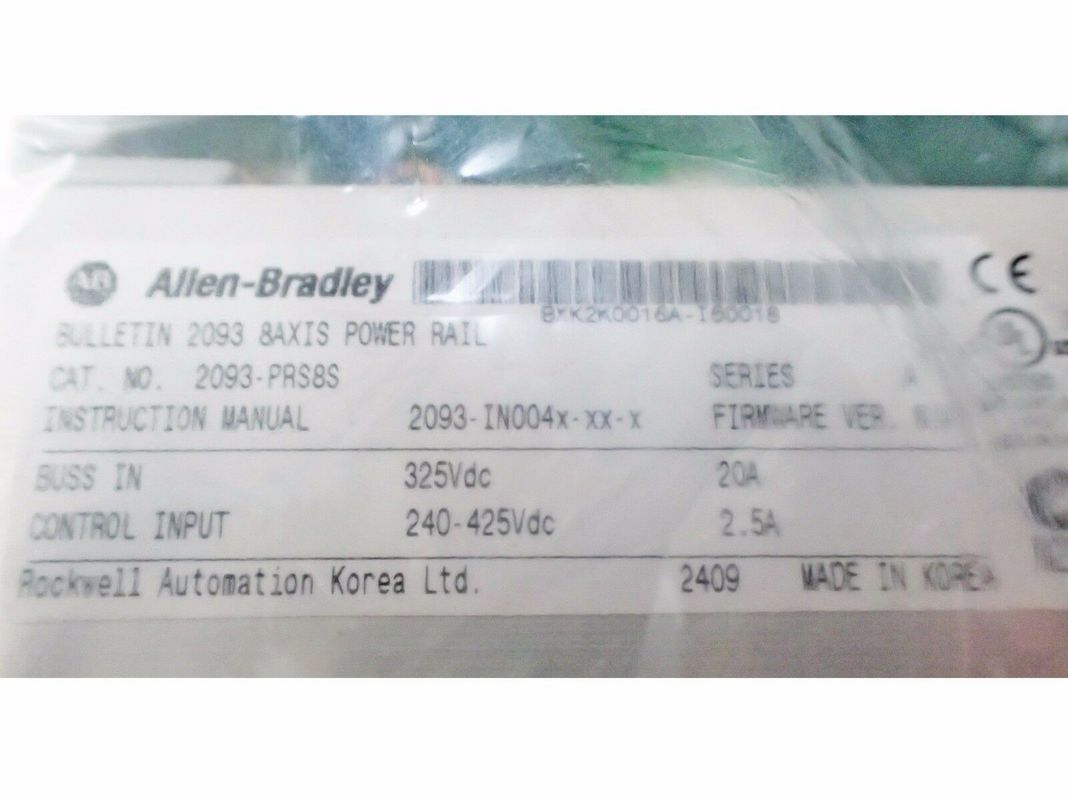ALLEN-BRADLEY 2093-PRS8S KINETIX 2000 SERVO POWER RAIL PLUS SHUNT/SPARE 8 slot