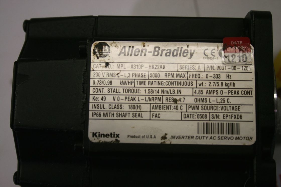 ALLEN-BRADLEY MPL-A310P-HK22AA MPL-serie MPL 240V AC servomotore rotativo